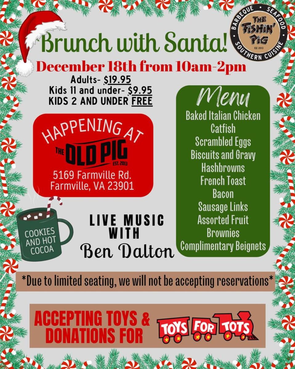 Brunch with Santa Visit Farmville