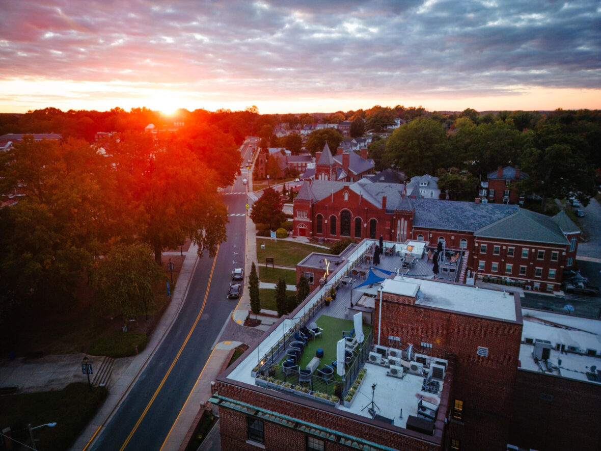 View from Catbird Rooftop Terrace at Golden Hour