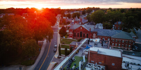 View from Catbird Rooftop Terrace at Golden Hour