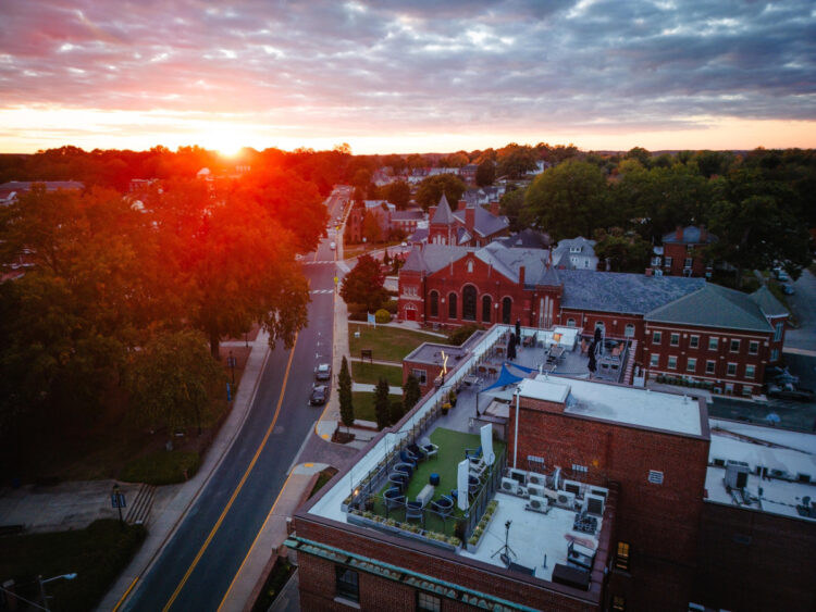 View from Catbird Rooftop Terrace at Golden Hour