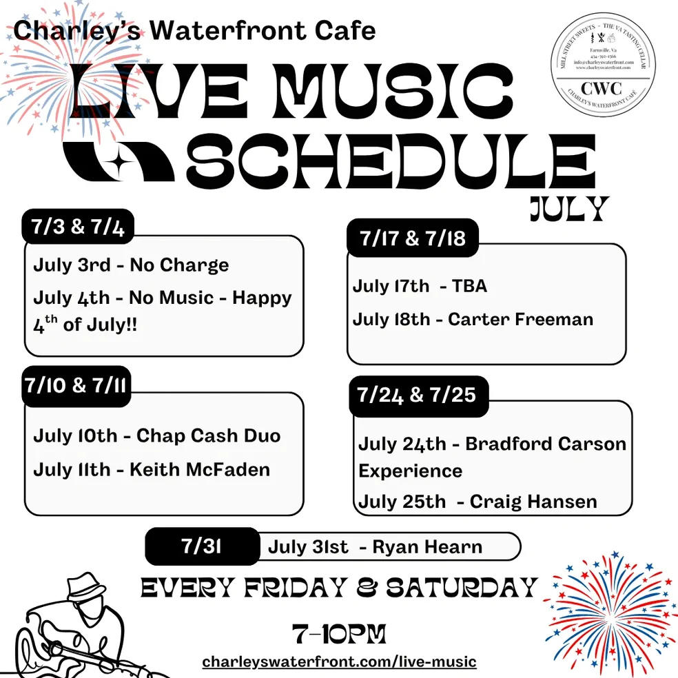 charley's july music schedule